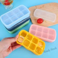 【Ready Stock】 ✽☎ C14 8 Hole Silicone Homemade Frozen Ice Block Cube Mold Kitchen Creative Grids Ice Cubes Maker Mould Reusable Honeycomb Ice Box Tray with Removable Lids