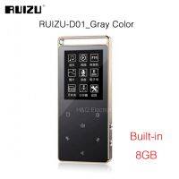 Original RUIZU D01 MP4 Player 8G Screen Touch Key All Aluminum Alloy Music Player Speaker Video Pedo Meter Recorder E-Book Video