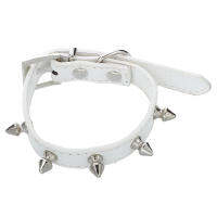 PU studs Rivet collar PU studs Rivet for dog, cat pet white XS