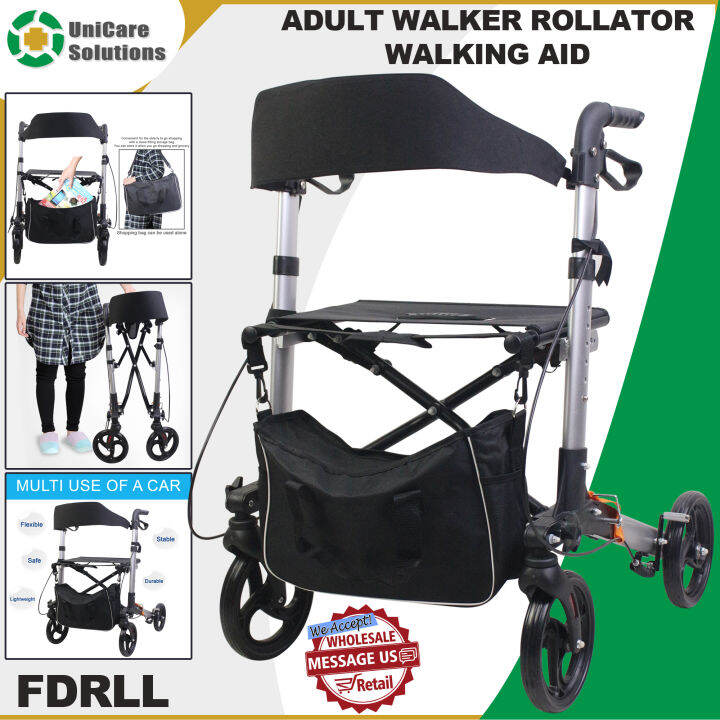 UniCare Solutions FDRLL with Bag Adult Walker Medical Supplies Foldable