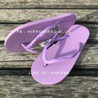 สายเล็ก ม่วงล้วน  รองเท้าแตะฮิปโป Purple Pastel Hippo Bloo  Shoe 36-37-38-39-40