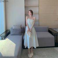 ZINERA Tube Top Dress หญิงคนดังอารมณ์หนึ่งไหล่กลางความยาวกระโปรง2022ฤดูหนาวใหม่เอวยาว Slim กระโปรงด้านใน