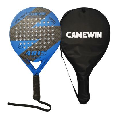 Camewin Padel Racket Beach Tennis Carbon Fiber and EVA Smooth Surface Durable Power Lite Paddleball Paddle Racket