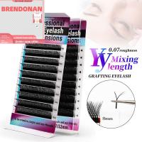 BRENDONAN ความยาว8-12mm รูปร่าง Y ปริมาณขนตา สีดำ ขนตา invividual ดีไซน์ YY มิงค์เทียม