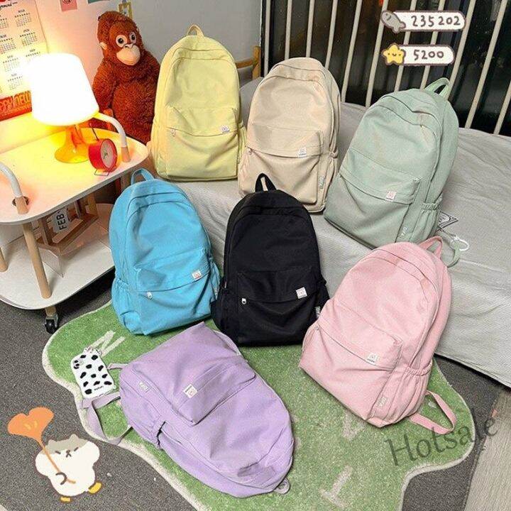 hot-sale-c16-new-waterproof-nylon-women-backpack-female-travel-bag-backpacks-schoolbag-for-nage-girls-solid-color-bookbag-mochila