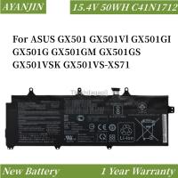 C41N1712 15.4V 52WH Laptop Battery For ASUS GX501 GX501Vl GX501GI GX501G GX501GM GX501GS GX501VSK GX501VS-XS710B200-02380100 สต็อกสำเร็จรูป agapi