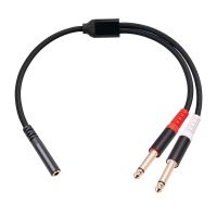 3.5mm to Dual 6.5mm Adapter 3.5mm Audio Aux Cable Double 6.35 1/4 inch Mono to Stereo 1/8 inch 3.5mm Aux Cord