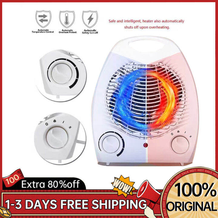 Electric Small Space Heater 2 In 1 Heating Cooling Thermostat Heater ...