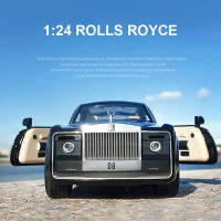 Royce Sweptail โมเดลโลหะรถโลหะผสมรถของเล่นจำลอง Phantom มีไฟ4ประตูเปิดของเล่นสำหรับเด็ก124ม้วน