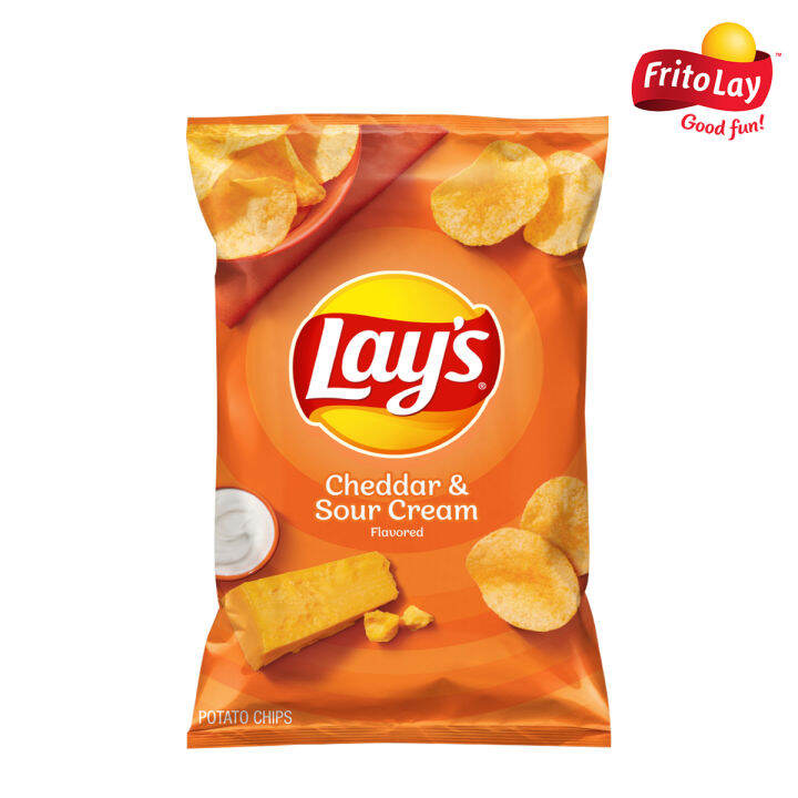 Lay's Cheddar & Sour Cream Potato Chips 6.5oz (184.2g) | Lazada PH