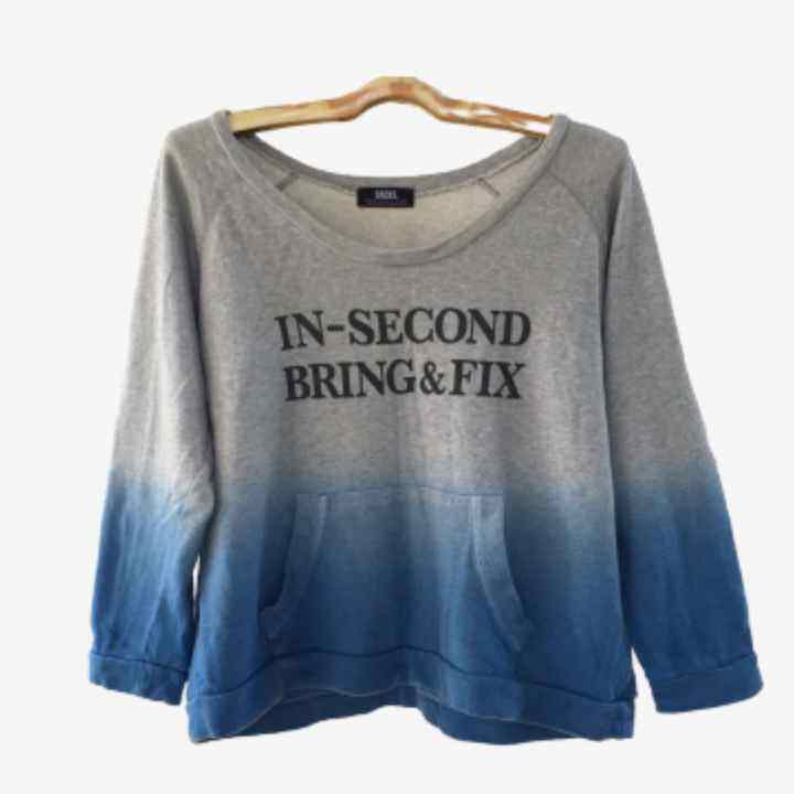 เสื้อยืดแขนยาวไล่โทนสี-มีกระเป๋า-ทรงหลวมสวมใส่สบาย-แฟชั่นสุดเท่