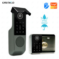 สมาร์ทลายนิ้วมือล็อคประตูสำหรับประตูเหล็กกลางแจ้งล็อค App Keyless Entry ประตูล็อคสำหรับ Home IP66 กันน้ำอิเล็กทรอนิกส์ล็อค-hjgytyuuiytt