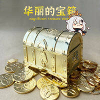 อะนิเมะเกม Genshin Impact Magnifcant Treasure Chest Mora เหรียญคอสเพลย์ Props