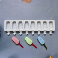 hot【cw】 8 Cell Silicone Mold Pop Maker Popsicle Fruit Juice Freezer Tray Chocolate