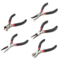 5Pcs Jewellery Mini Pliers Tools Kit Cutter Chain Round Bent Nose Beading Making