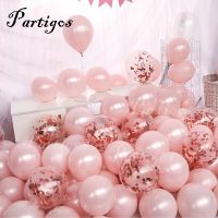 【cw】 20pcs Pink Gold Balloons 10inch Metallic Helium Globos day Wedding Birthday