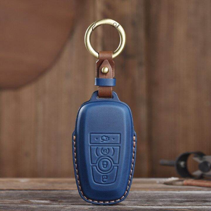 car-key-case-cover-leather-4-button-for-ford-fusion-mustang-explorer-f150-f250-f350-ecosport-edge-ranger-active-shell