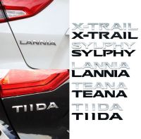 นิสสัน โลโก้ เอ็กซ์เทรล ซิลฟี ลานเนีย เทอานา ทีด้า ตัวอักษร  Nissan X-trail Sylphy Lannia Teana Tiida Letter Logo Fender Rear Trunk