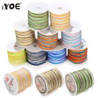 【YF】❂☬  iYOE 45m/Roll 0.8mm Gradient Color Macrame Thread Rope Cord Jewelry Making Diy Needlework Tassel Charms