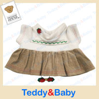 Teddy House : ชุดตุ๊กตา  กระโปรงผ้าฟุ  ขนาด 14 นิ้ว