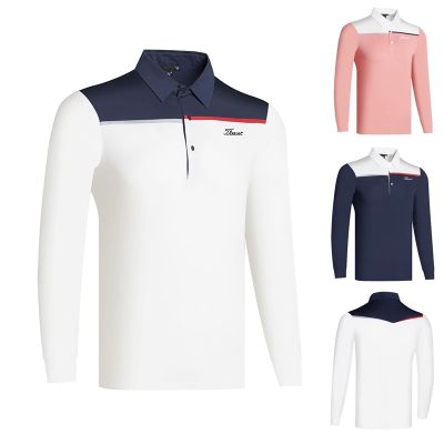 ★New★ [Titleist] เสื้อโปโลแขนยาว ระบายอากาศ แบบแห้งเร็ว สวมใส่สบาย ให้ความอบอุ่น เหมาะกับฤดูใบไม้ร่วง และฤดูหนาว สําหรับผู้ชาย