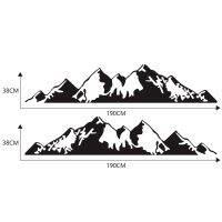 2PCSCarสติกเกอร์ตัวรถRacingประตูด้านข้างยาวสติกเกอร์ลายสำหรับSUV RVแคมเปอร์Off ROAD MOUNTAINกราฟิก