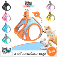 SHIRT HARNESS สายรัดอก แมว พร้อมสายจูง สายรัดอกสุนัข ระบายความร้อน สายรัดอกหมา สายจูงสุนัข Cleverpet