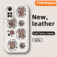 เคส Chenyyka สำหรับ Xiaomi Redmi Note 11 4G Note 11S Note 11T Note 11 5G Poco M4 PRo 5G เคสลายการ์ตูนดาวเคราะห์น้อยน่ารักดีไซน์ใหม่เคสใส่โทรศัพท์หนังนิ่มคลุมทั้งหมดกล้องป้องกันเคสกันกระแทกขอบสีอ่อน