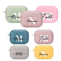 Customized Case for Airpods 3 Matte Soft Cover for Apple Airpods 1 2 Pro 2th Personalised Name Pink Bluetooth Earphones Cover