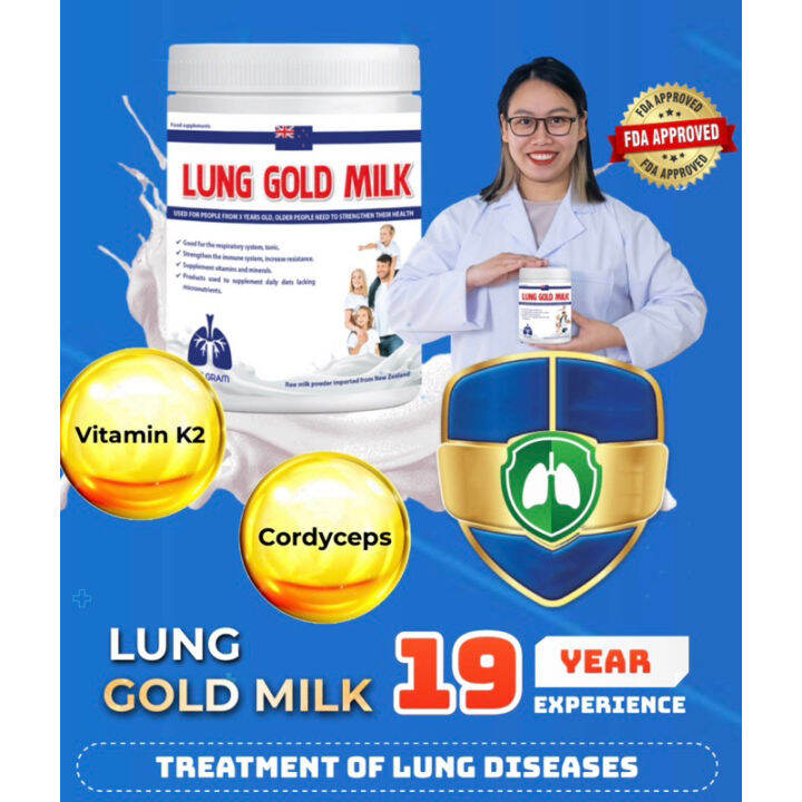 LUNG GOLD MILK COLOSTRUM MILK MADE IN USA SUPPORT LUNGS ATHSMA