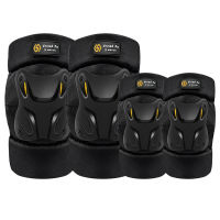 【cw】 Cross-Border New Arrival Knee and Elbow Pad Sports Mens Four-Piece Leg and Knee Pads Riding Kneelet Elbow Pads Wholesale Manufacturers ！