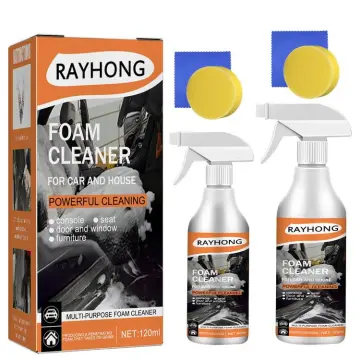 Multifunctional Car Foam Cleaner,All-Purpose Cleaner,Spray Foam Cleaner,  Foam Cleaner for Car and House Lemon Flavor, Strong Decontamination  Cleaners Spray for Kitchen and Car(120ml) 