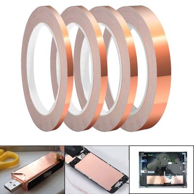 20Meters/roll Single Side Conductive Copper Adhesive Foil Tape For EMI Shielding Stained Glass Paper Circuit Electrical Repair