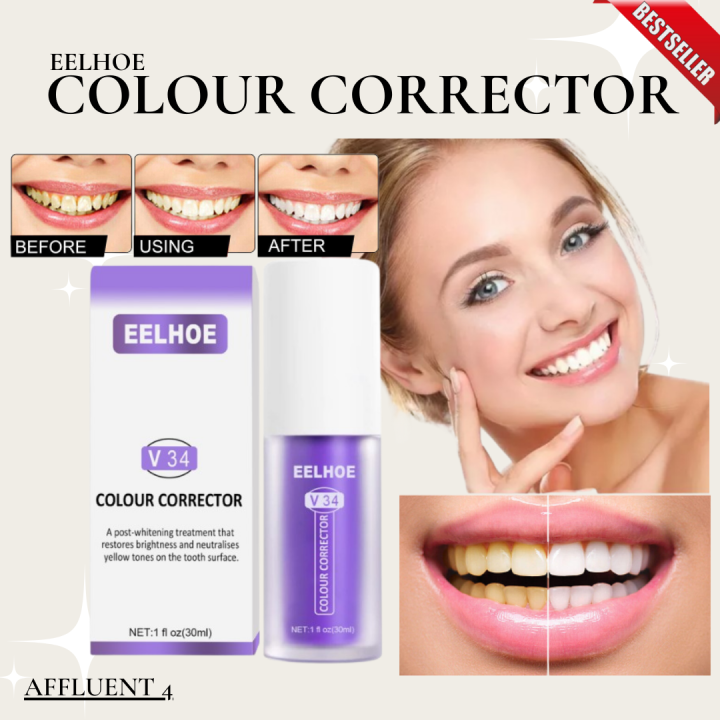 Eelhoe Teeth Whitening Toothpaste Colour Corrector Foam Toothpaste