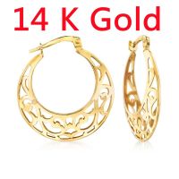 【YF】♣✿﹍  Luxury Designer Jewelry Fan-shaped Hollow Pattern Earrings for Hoop Bridal Wedding Engagement Earring