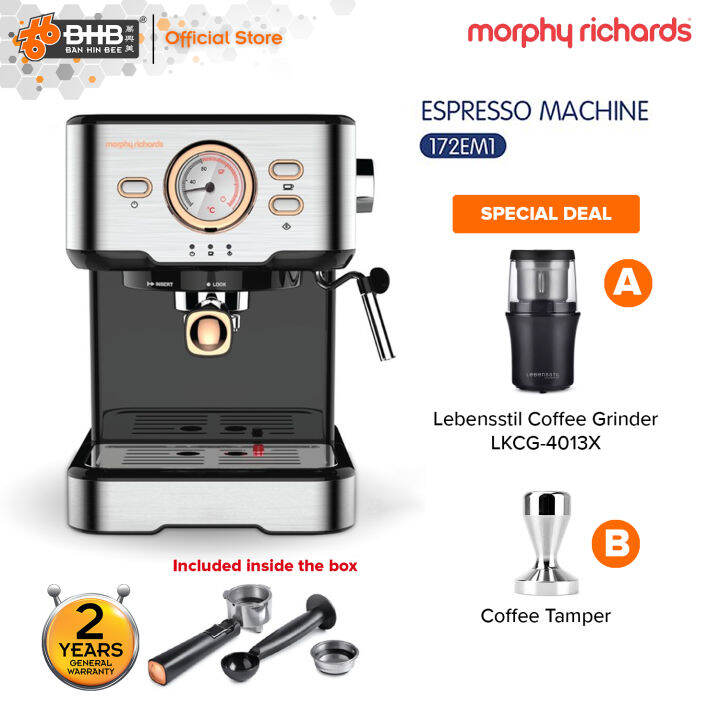 Morphy Richards 172EM1 Pump Espresso Coffee Maker Machine 3in1 Lazada