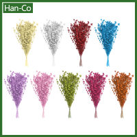 [Han-Co] พวงหรีดคริสต์มาสแบบทำมือดอกไม้ประดับตกแต่งโฟมเบอร์รี่ไฟคริสต์มาสแวววาว35ซม. 50ชิ้นพวงหรีดวันคริสต์มาสไม่กลิ่นเหม็นของประดับบ้าน