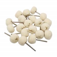 10Pcs Felt Grinding Sanding Head Abrasive Buffing Wheel 3mm Shank Cotton Thread Polishing mini Brush for Dremel Dril Jade