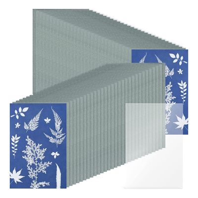 61 Pcs Sun Print Paper Cyanotype Paper Kit,Solar Drawing Paper Sensitivity Sun Print Nature Printing Paper(5.9X3.9 Inch)