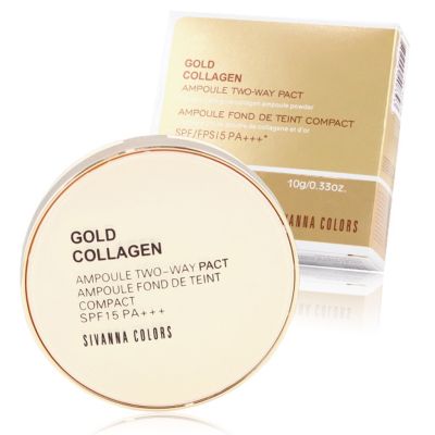 SIVANNA COLORS Powder Gold Collagen : HF675 l แป้งพัฟผสมมรองพื้น