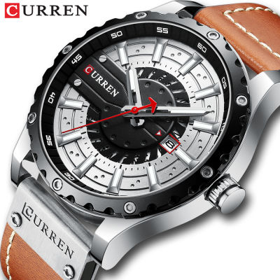 CURREN Casual Sport Watches for Men, Black Top Brand Luxury Military Leather Wrist Watch Man Clock Fashion Men Wristwatch