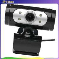 กล้องเว็บแคมของพีซีคอมพิวเตอร์ USB2.0 FoZueo พร้อมไมค์ไมโครโฟน
