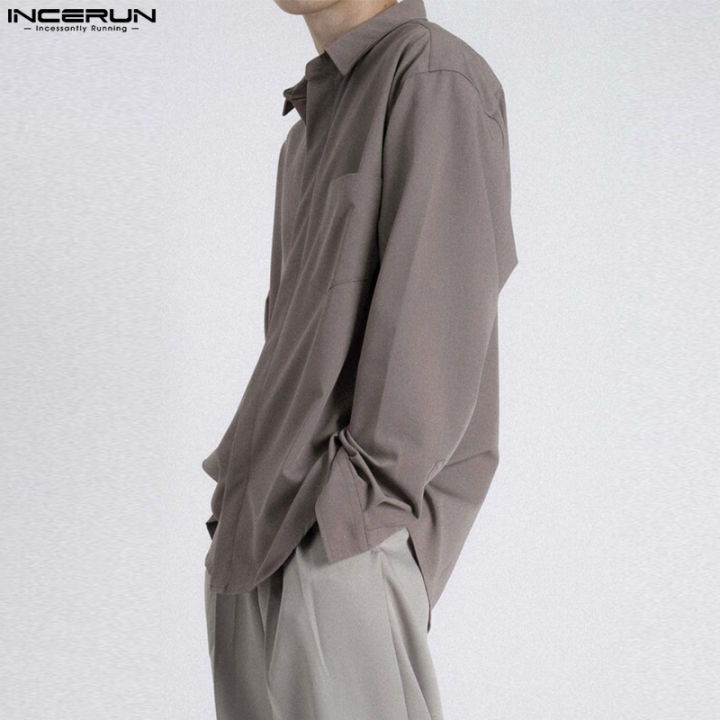เสื้อเบลาส์กระดุมมีปกเสื้อเชิ้ตทางการของบุรุษเสื้อยืดวันหยุดบุรุษเสื้อเชิ้ต-สไตล์เกาหลี