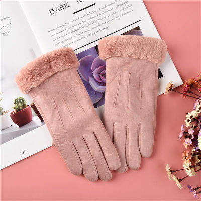 Warm cotton gloves for spring and autumn. Cold proof in winter. Touch screen cute for driving outdoors
