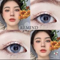 (COD) คอนแทคเลนส์พริตตี้ดอล | Pretty doll Contact Lens { รุ่น Remind  }  ค่าสายตา+ปกติ สี Gray+brown 0.00-6.00