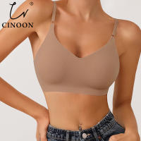 CINOON Seamless s For Woman Push Up Underwear Sleep Removable Padded lette ssiere Wireless Comfort Intimate