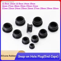 ✷☍✎ 1/5/10/20Pcs Black Silicone Rubber Snap-on Hole Plug Blanking End Caps Seal Stopper 12.5 13 13.5 14 15 16 17 18 to 30mm