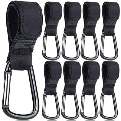 1-10pcs Stroller Hooks Buckles Clip Aluminum Alloy Carabiner Cart Organizer Diaper Bag Shopping Pram Hook Buckle Stroller Hanger Adhesives Tape