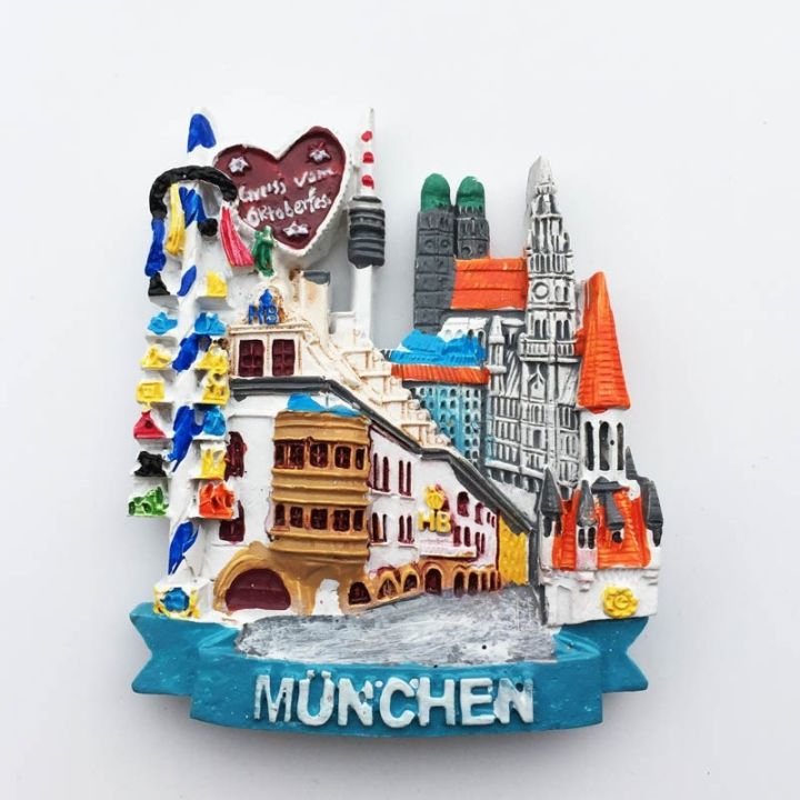 german-fridge-magnets-berlin-frankfurt-hamburg-freiburg-munchen-neuschwanstein-tourist-souvenirs-magnetic-stickers-travel-gifts