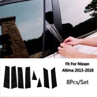 8ชิ้นเสาเสาขัดเหมาะสำหรับนิสสัน Altima-Door ของตกแต่งขอบหน้าต่าง Bc คอลัมน์สติ๊กเกอร์สำหรับ Nissan-